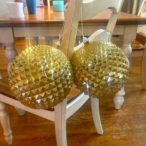 Set of 2 oversized holiday ornaments